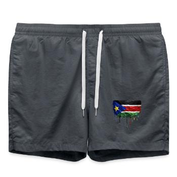 Art de la chute du drapeau du Soudan du Sud - Short de bain -  - Devant