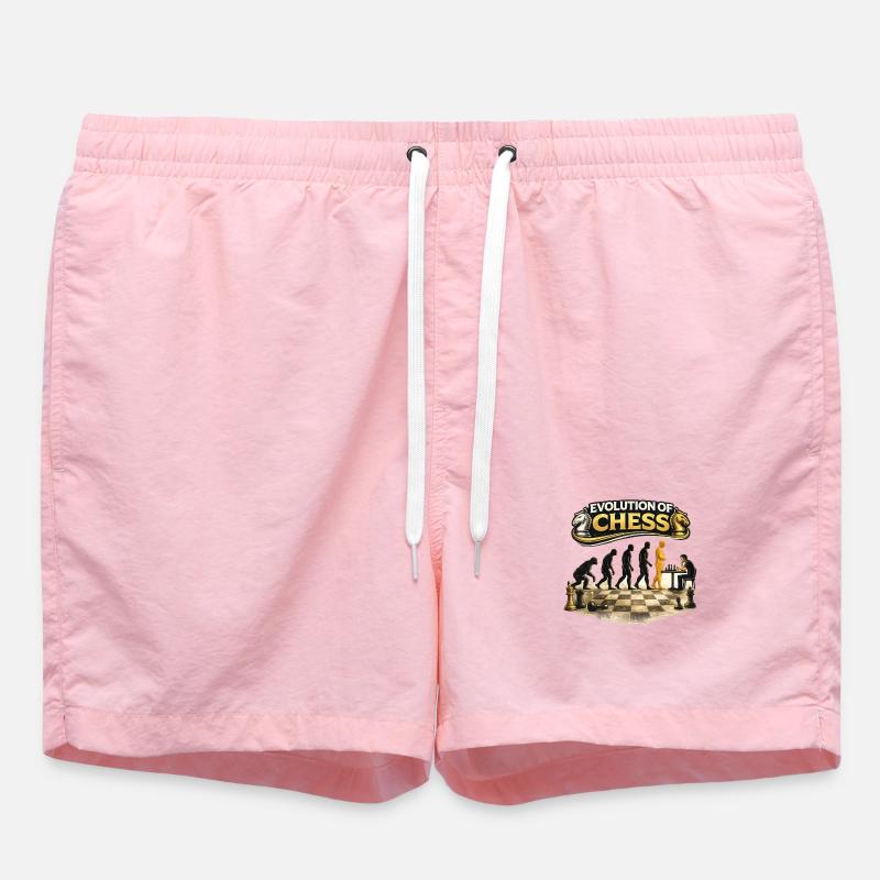 Evolution of chess - Swim Trunks - pink