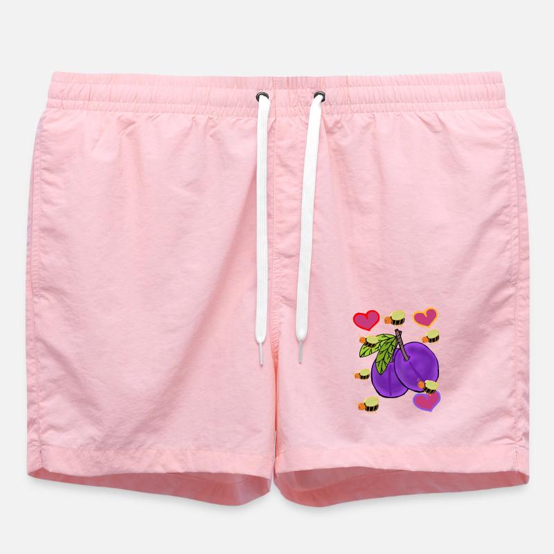 Prunes aux cœurs d’abeille - Short de bain - rose
