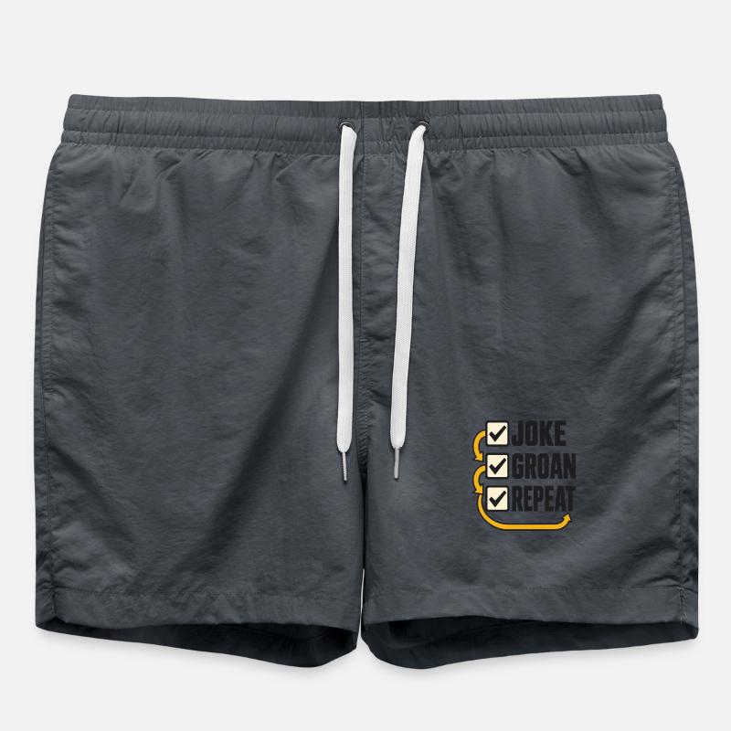 Checklist Joke Groan Repeat - Swim Trunks - undefined