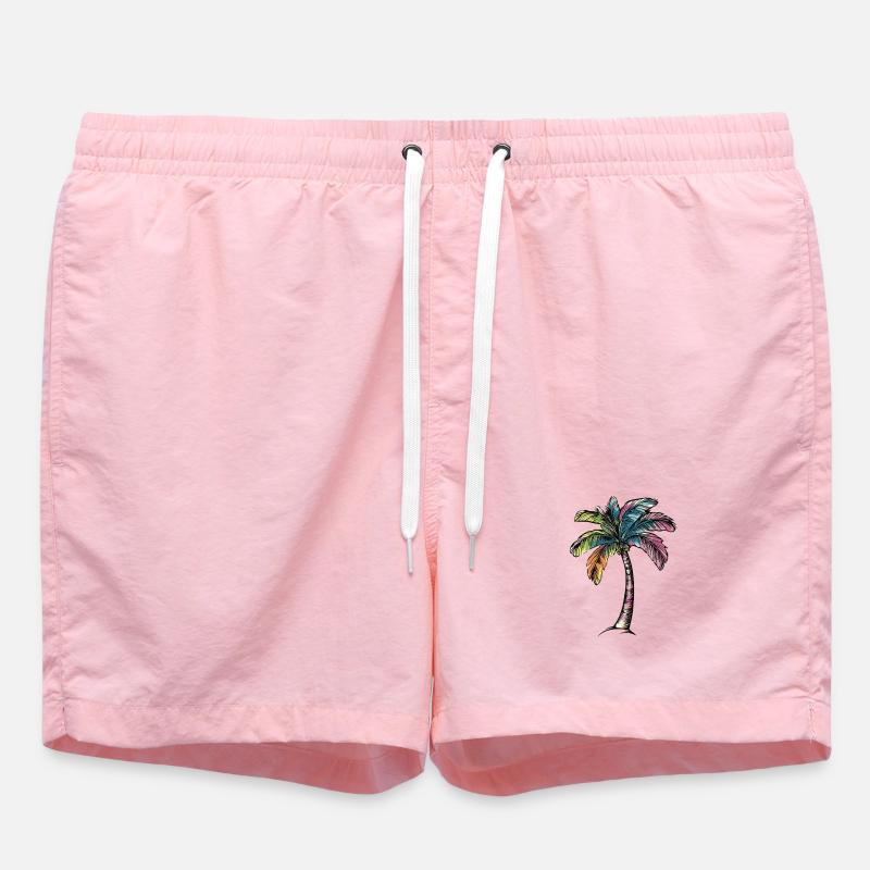 Plage de Palm Tree - Short de bain - rose