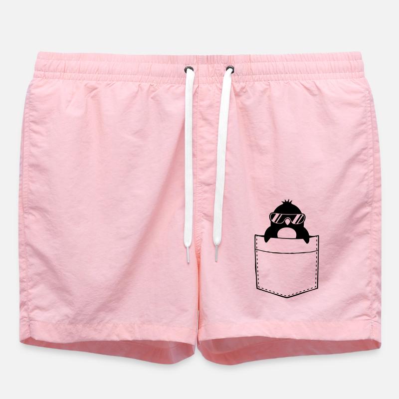 Chemise Poitrine Poche Pingouin - Short de bain - rose