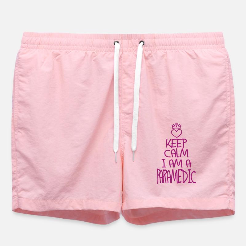 Keep Calm Sanitäter cool - Badeshorts - Pink
