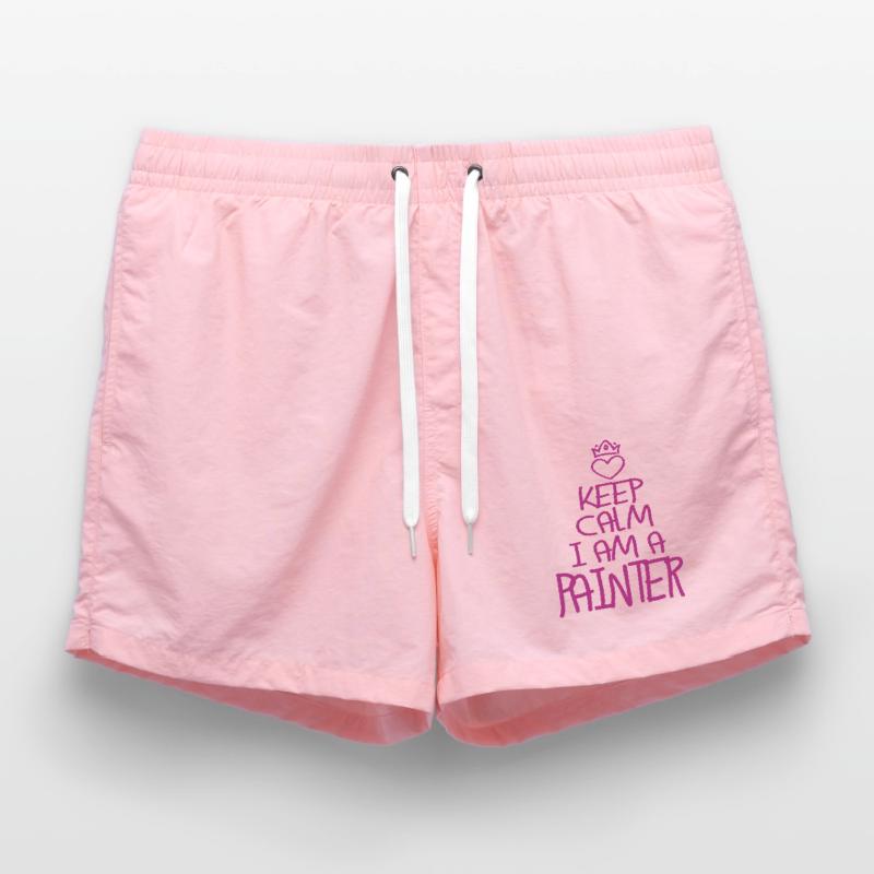 Keep Calm Painter Cool Painter Gift Swim Trunks