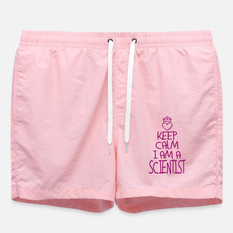 Keep Calm Scientist - Swim Trunks - pink