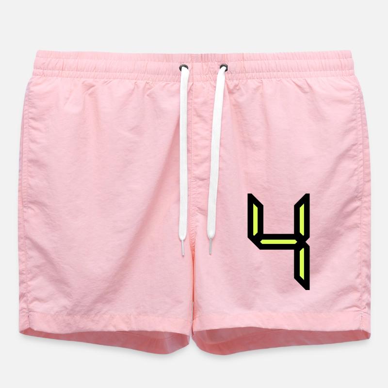 4 ANS,4e ANNIVERSAIRE,ANNIVERSAIRE 4 ANS,4 - Short de bain - rose