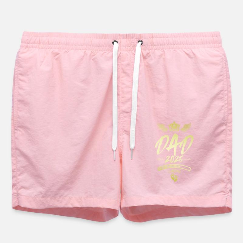 Dad 2025 Loading Papa Spruch - Badeshorts - Pink