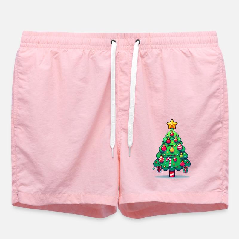Arbre de Noël - Short de bain - rose