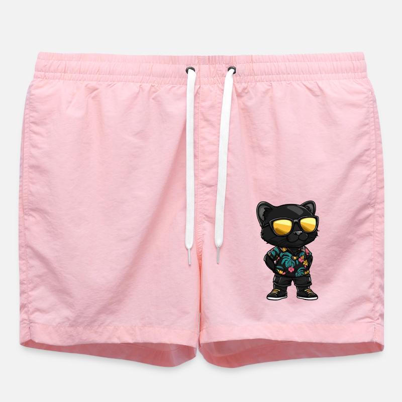 Panthère Bande Dessinée Drôle Été - Short de bain - rose