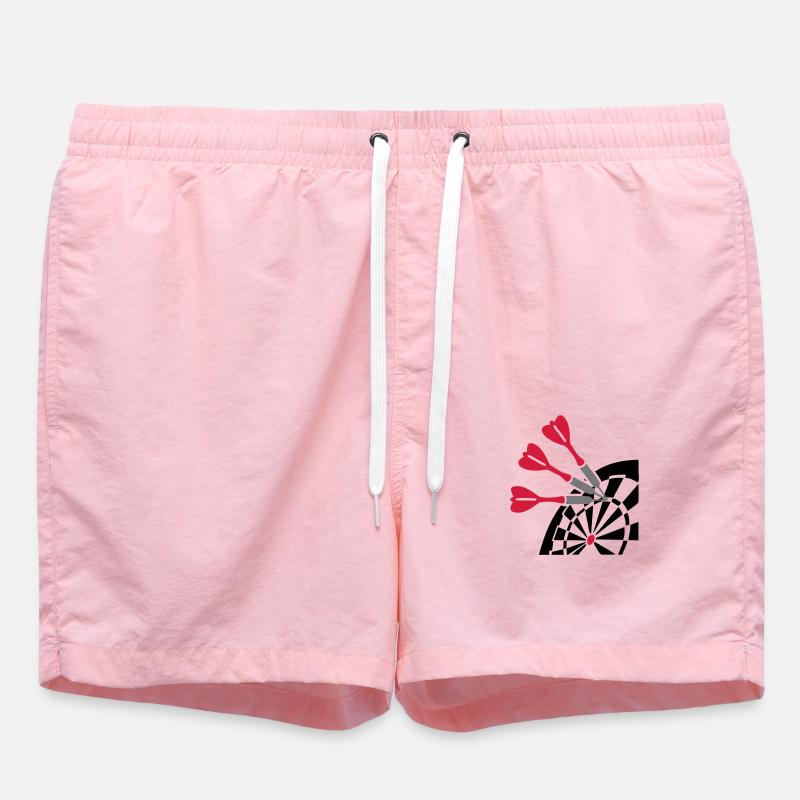 Dart Pfeil Dartscheibe - Badeshorts - Pink