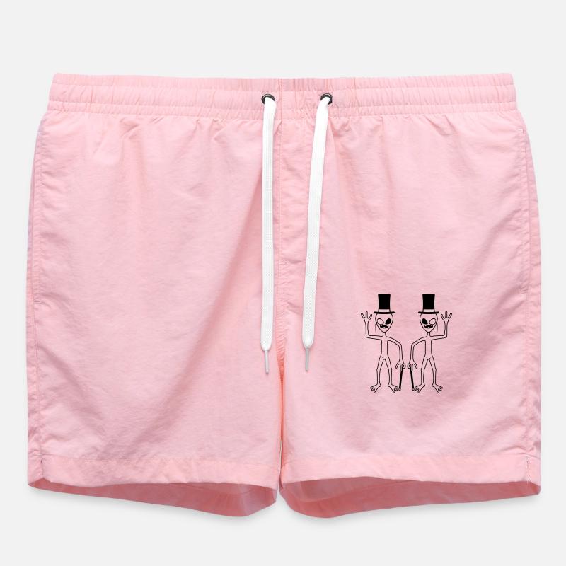 2 Messieurs Amis Extraterrestres - Short de bain - rose