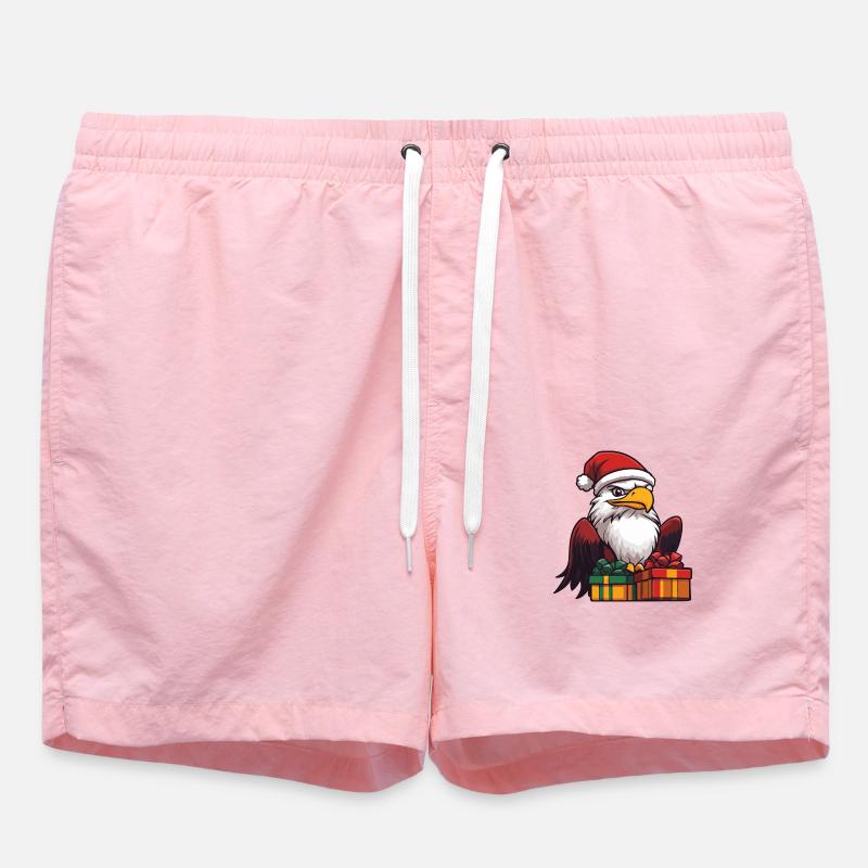 Eagle Christmas Comic Gifts - Swim Trunks - pink