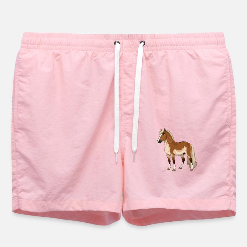 Fjordpferd echt - Badeshorts - Pink