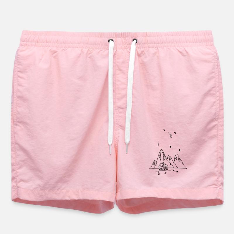 mountain - Swim Trunks - pink