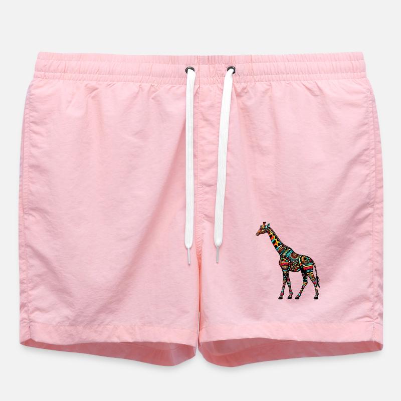 Giraffe - Swim Trunks - pink