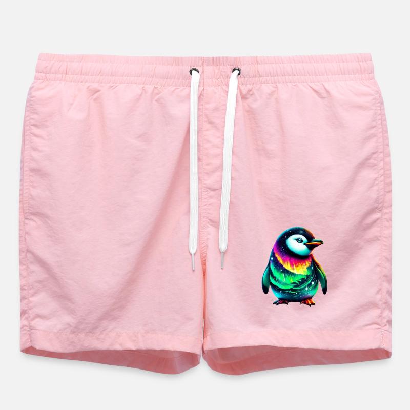 Penguin - Swim Trunks - pink