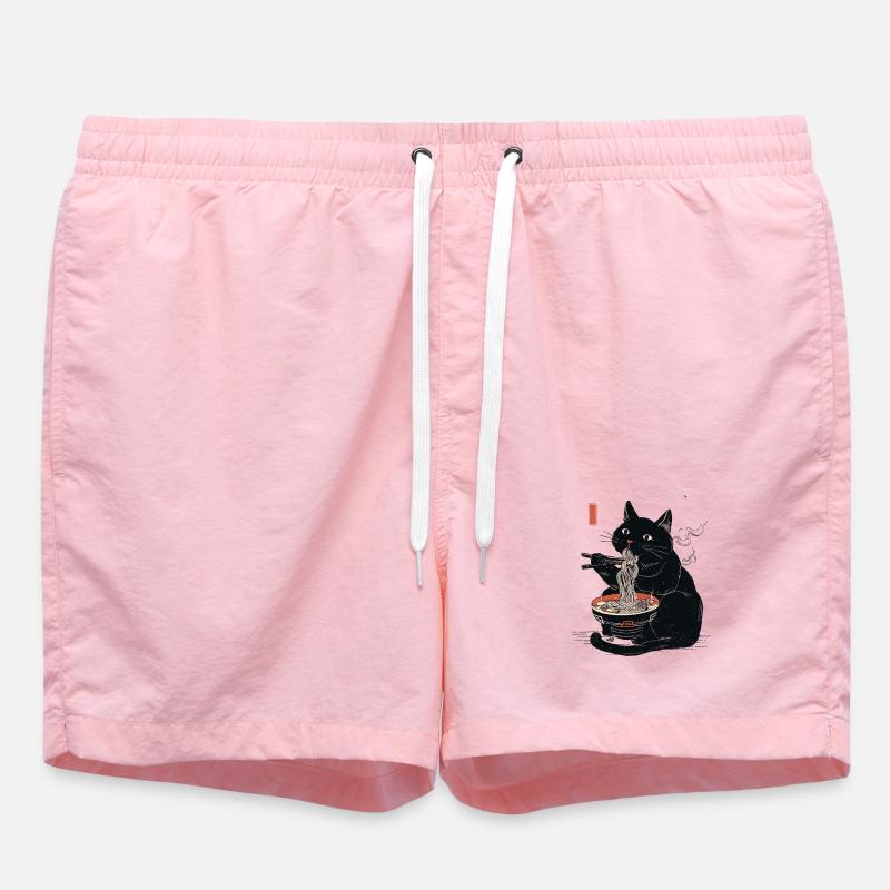 Ramen Kitty - Short de bain - rose