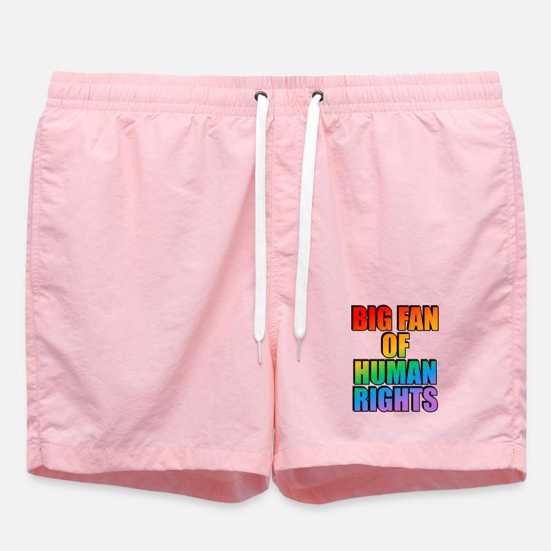 Rainbow Human Rights Celebration Tee - Swim Trunks - pink