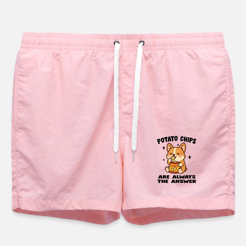 Chiot Cute Mangeur de Chips - Short de bain - rose