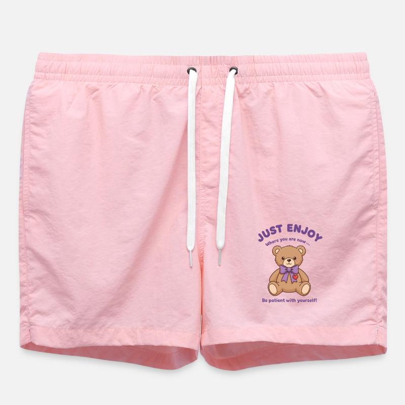 Ours en peluche Soyez patient avec vous-même - Short de bain - rose