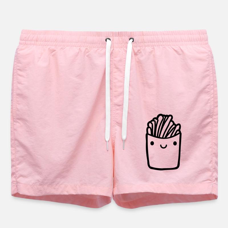 Frites mignonnes pour le visage - Short de bain - rose