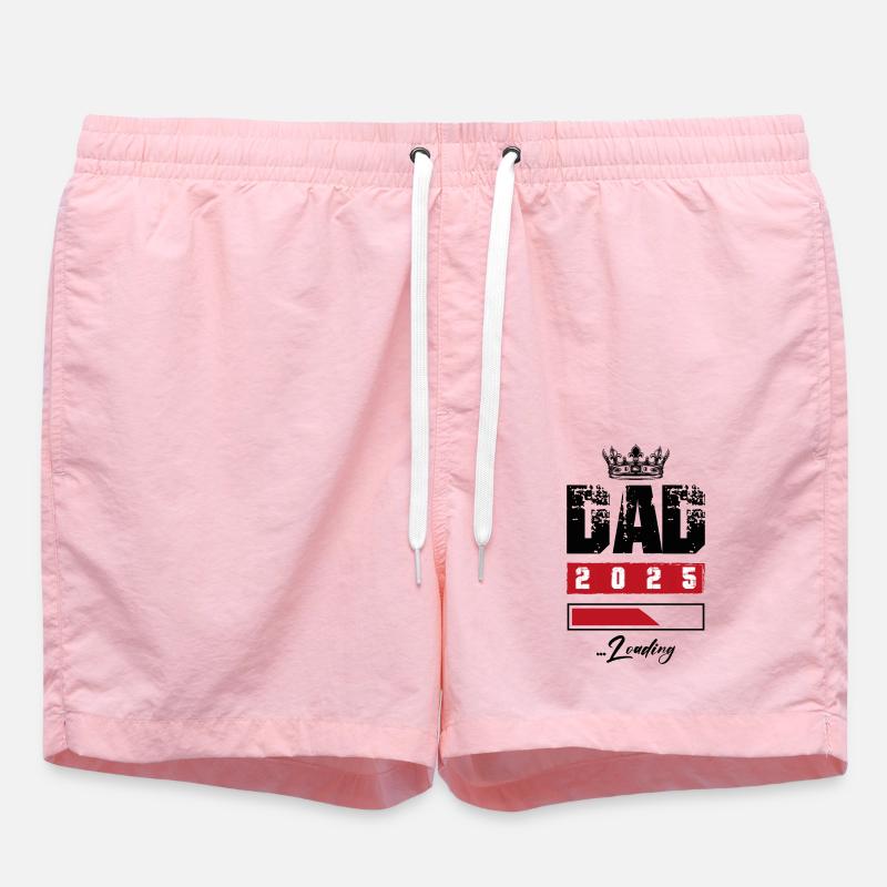 Dad 2025 Loading Papa - Badeshorts - Pink
