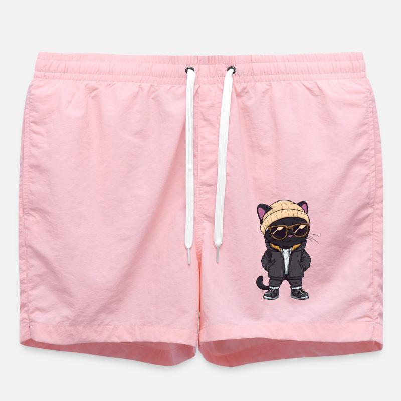 Panther Cool Comic - Swim Trunks - pink