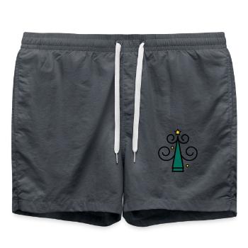Christmas tree icon z1 - Swim Trunks -  - Front