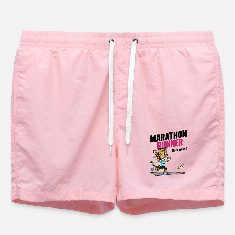 Leopard Marathon Läufer - Badeshorts - Pink