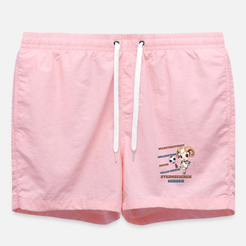 Fußball Sternzeichen Widder Eigenschaften Aries - Badeshorts - Pink