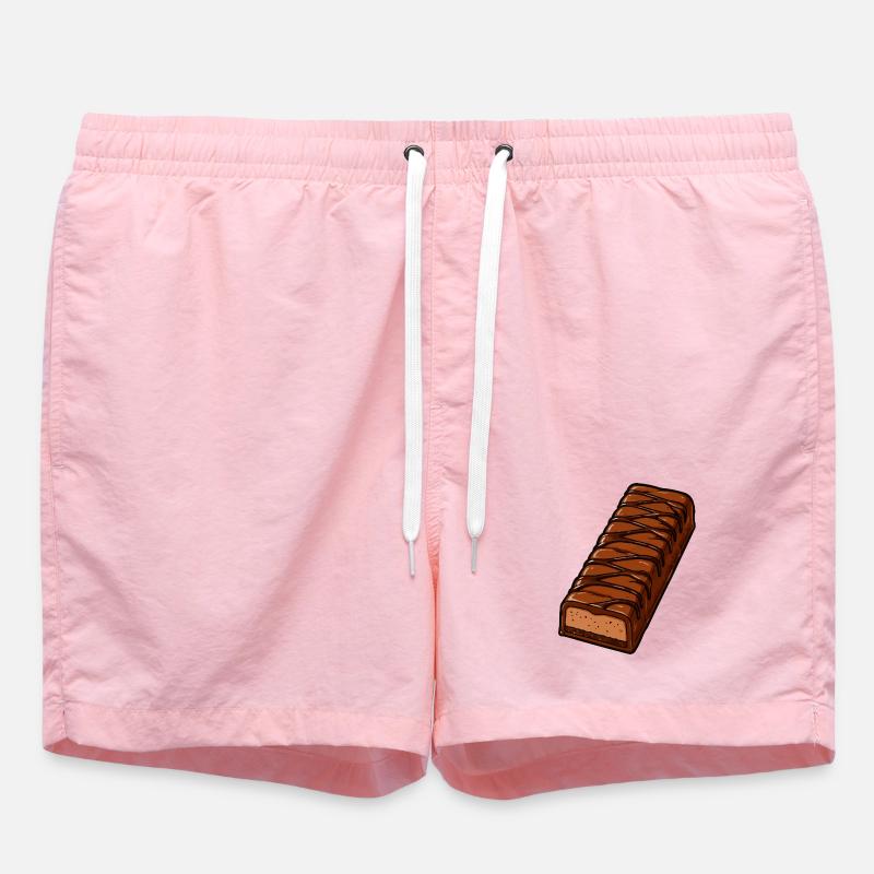Barre chocolatée avec glaçage en zigzag - Short de bain - rose