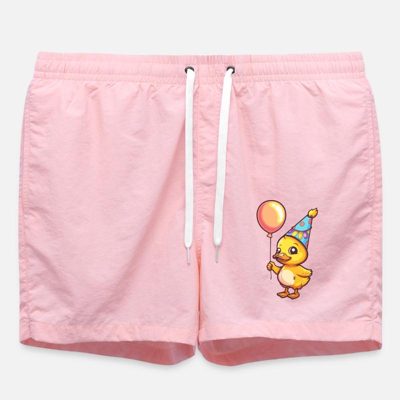 Canard Anniversaire Bébé - Short de bain - rose
