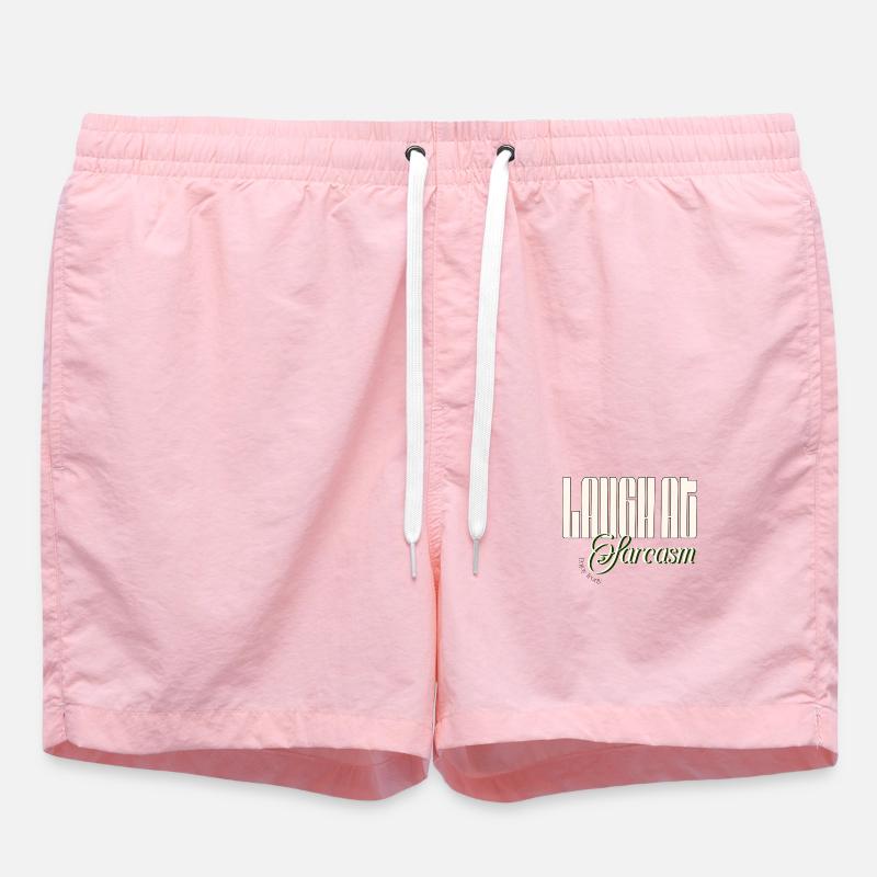 Laugh at sarcasm, enjoy irony - Swim Trunks - pink