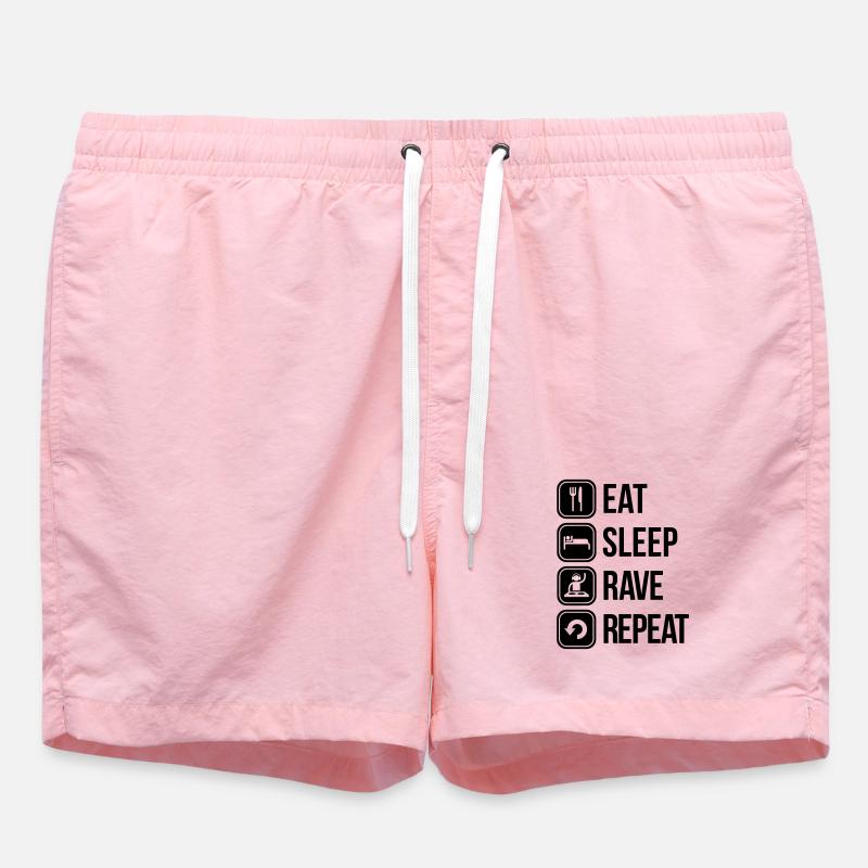eat sleep rave repeat - Short de bain - rose