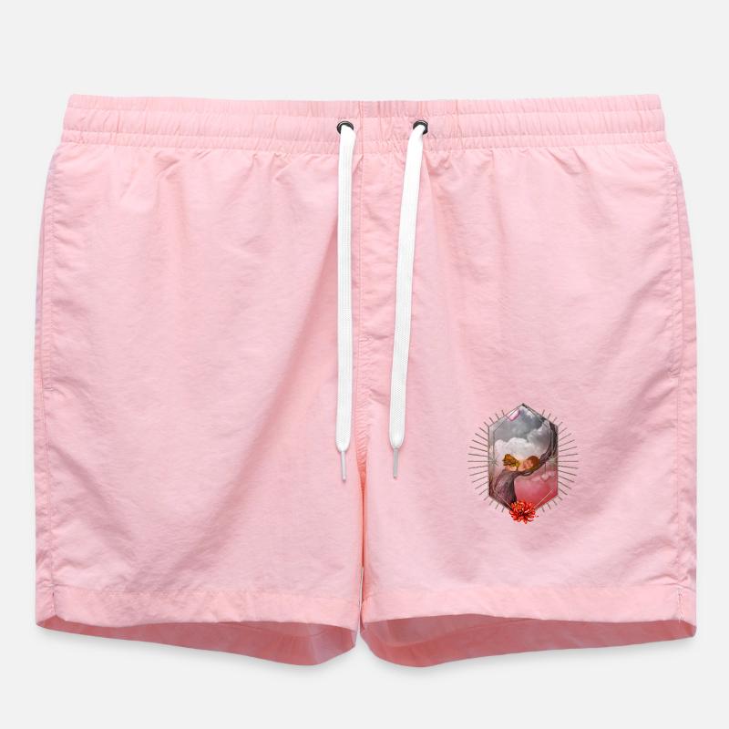 Mignon bébé fée endormi. - Short de bain - rose
