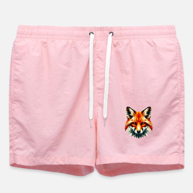 Renard polygonal - Short de bain - rose