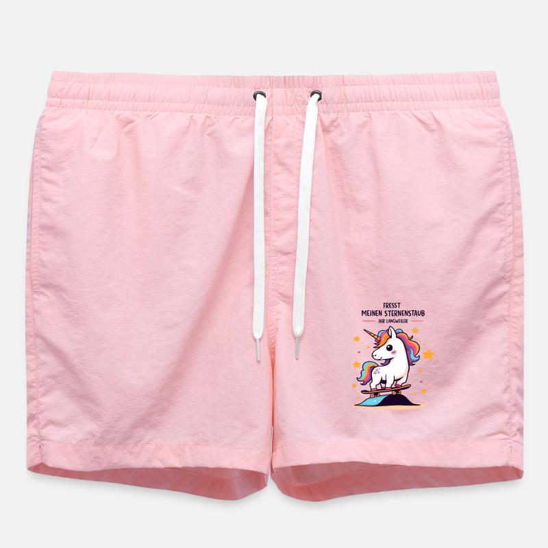 Skateboard-Einhorn - Badeshorts - Pink