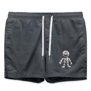 MONSTER DOLL #2 [Black & White] - Swim Trunks -  - Front