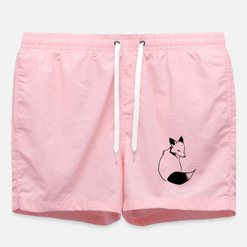 Fox Comic: Smart, Foxy & Manga Style - Swim Trunks - pink