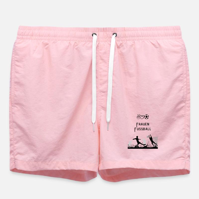 Fußballsilhouette vor dem Tor - Badeshorts - Pink