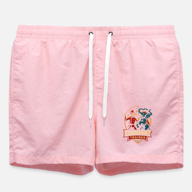 Cirque drôle d’entraînement d’éléphants d’éléphants - Short de bain - rose