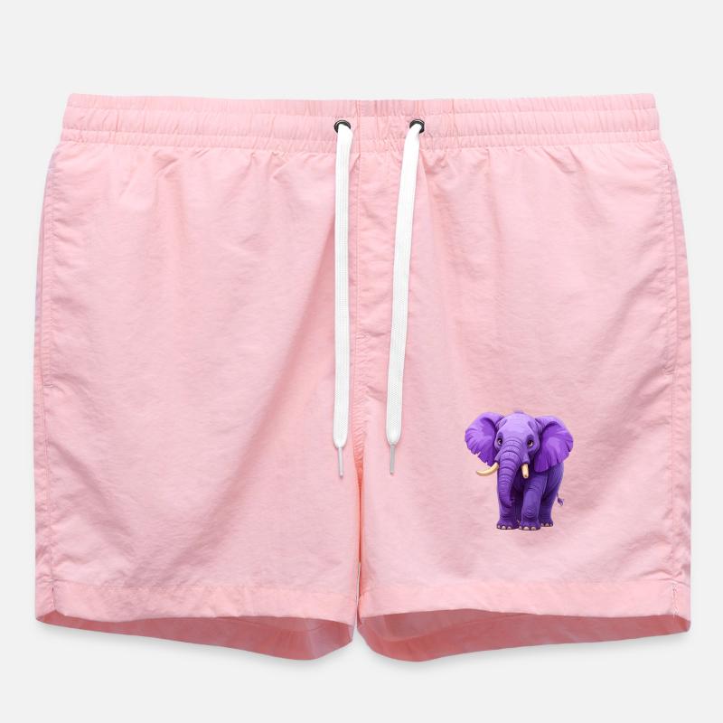 éléphant violet - Short de bain - rose