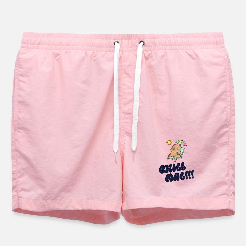 Sonnenbär am Strand mit Eis - Badeshorts - Pink