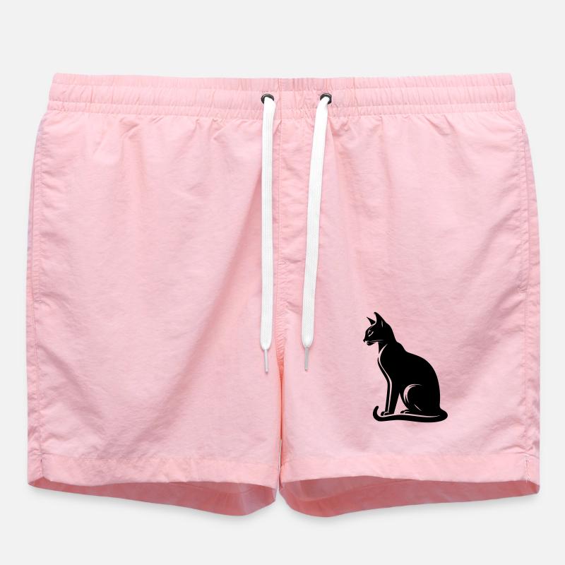 Chat abyssin - Short de bain - rose