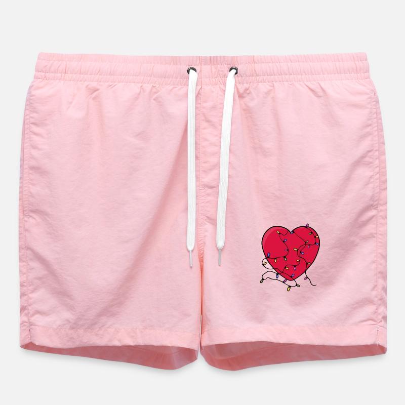 Coeur éclairé - Short de bain - rose