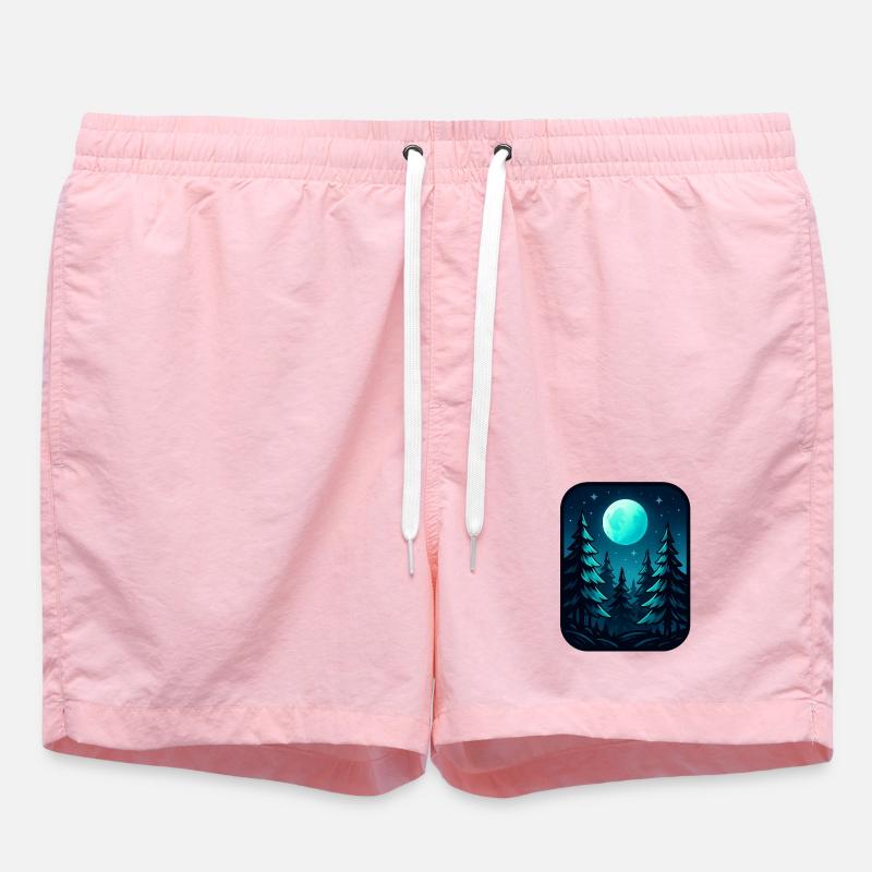 Moonlight Pines - Swim Trunks - pink