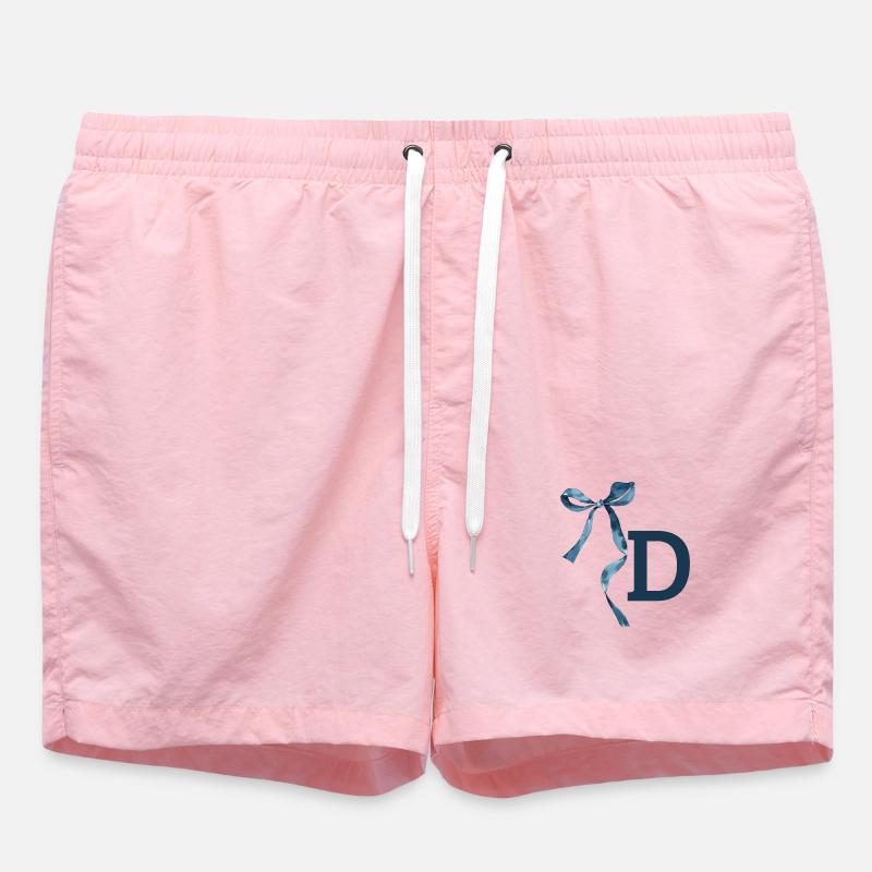 Monogram Gift Idea - Swim Trunks - pink