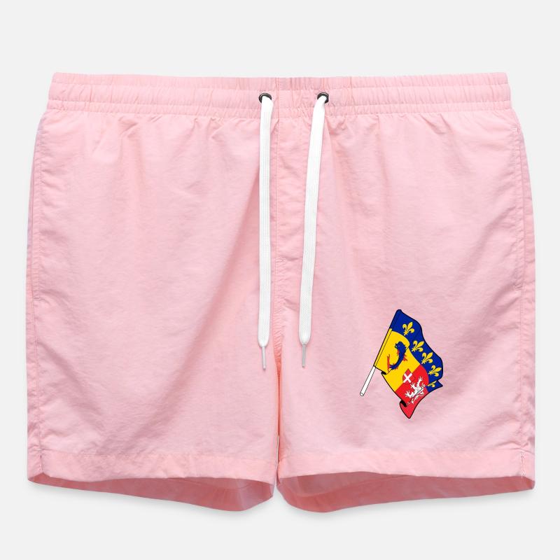 Drapeau du Rhône-Alpes - Short de bain - rose
