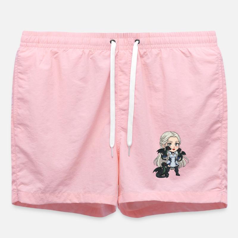Cosplay de dragon chevalière Chibi - Short de bain - rose