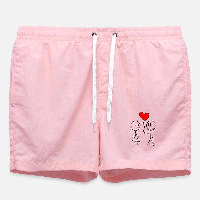 Saint-Valentin - Short de bain - rose